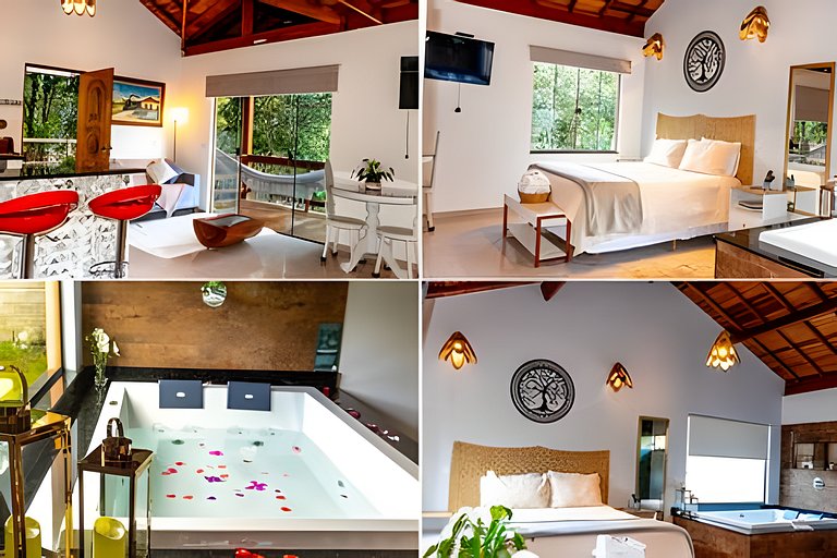 Chalé 1 c/ Hidro da Jacuzzi e Lareira